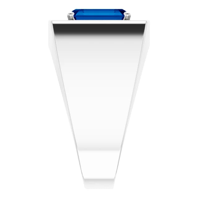 Sapphire Deco Ring in Silver