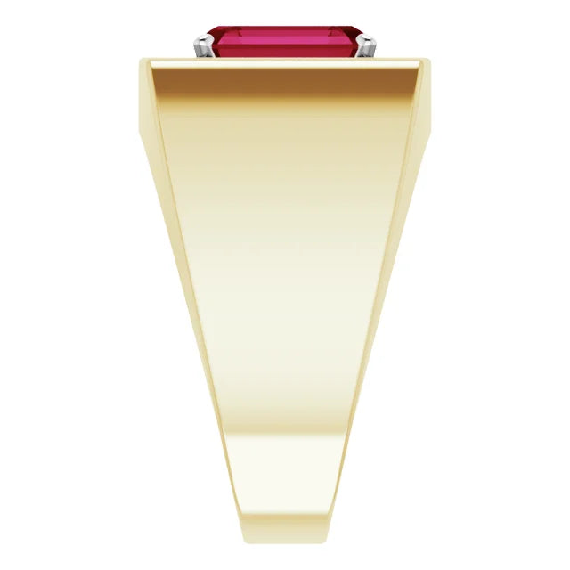 Ruby Deco Ring in Gold