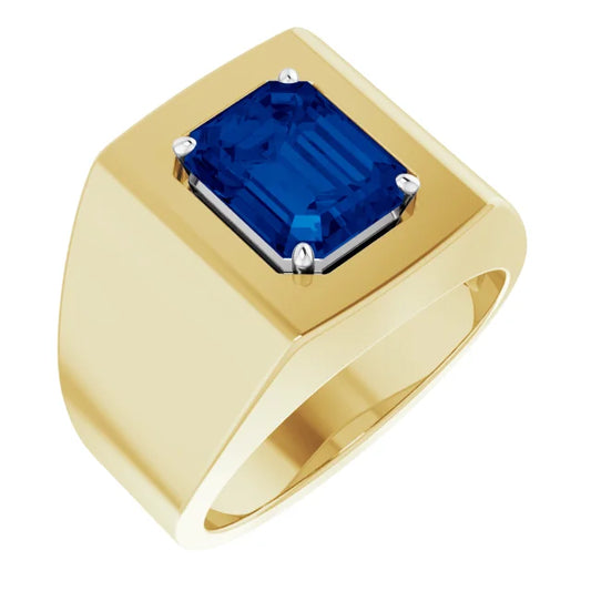 Sapphire Deco Ring in Gold