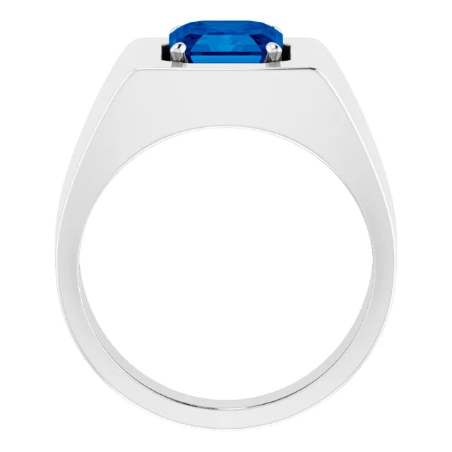 Sapphire Deco Ring in Silver