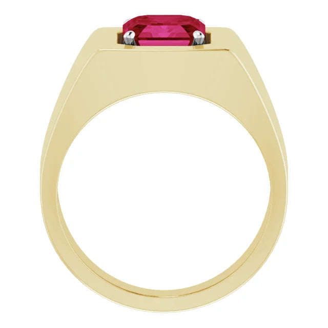 Ruby Deco Ring in Gold