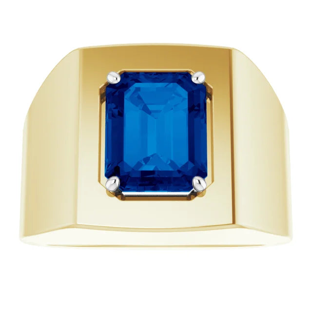 Sapphire Deco Ring in Gold