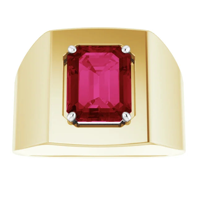Ruby Deco Ring in Gold