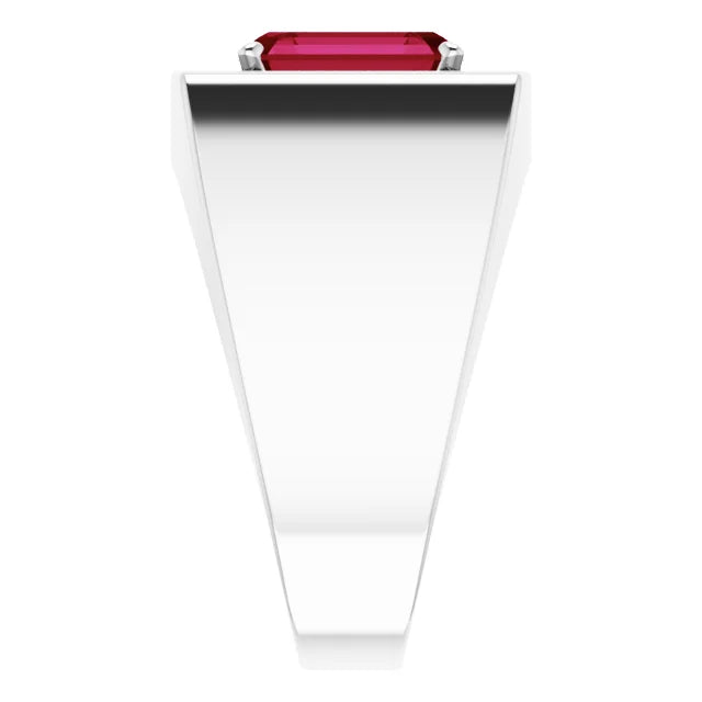Ruby Deco Ring in Silver