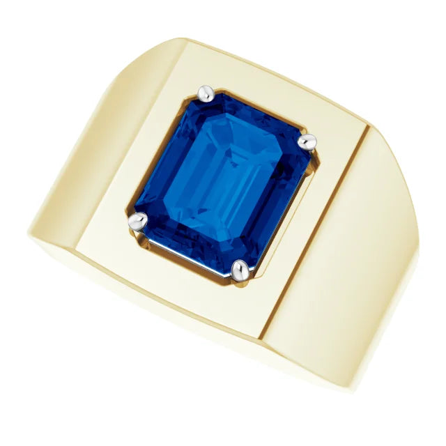 Sapphire Deco Ring in Gold