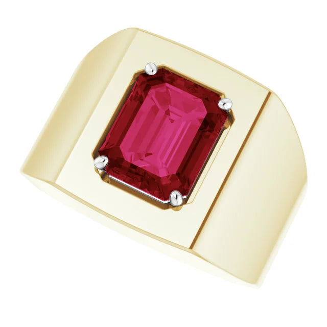 Ruby Deco Ring in Gold