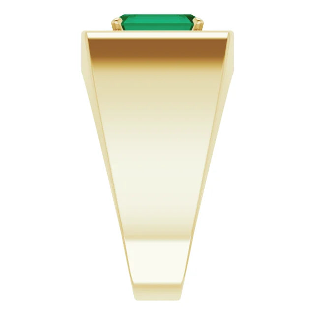 Emerald Deco Ring in Gold