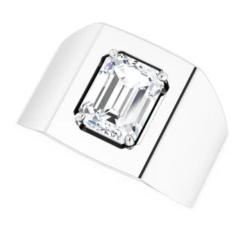 Diamond Deco Ring in Silver