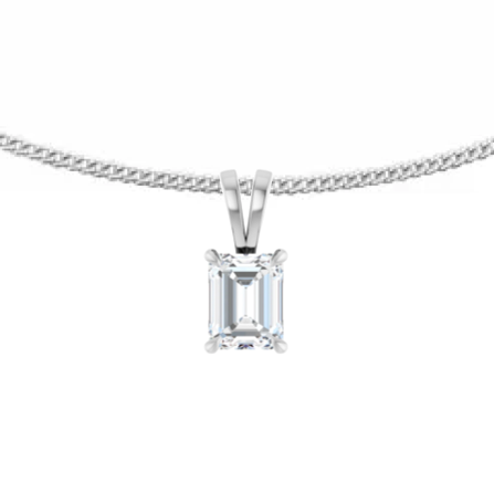 Diamond Deco Necklace in White Gold