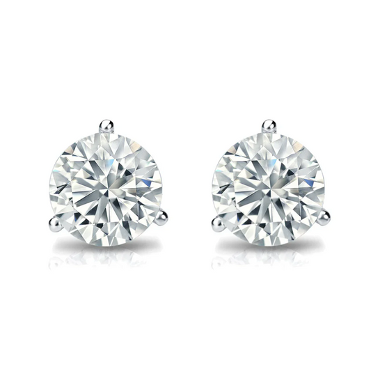 Diamond Lab Grown Studs in White Gold —  1CTW