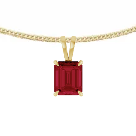 Ruby Deco Necklace in Gold