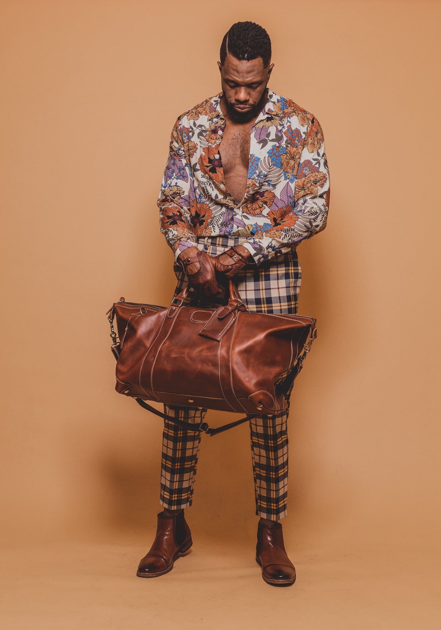 Ferrucci Duffle in Cognac
